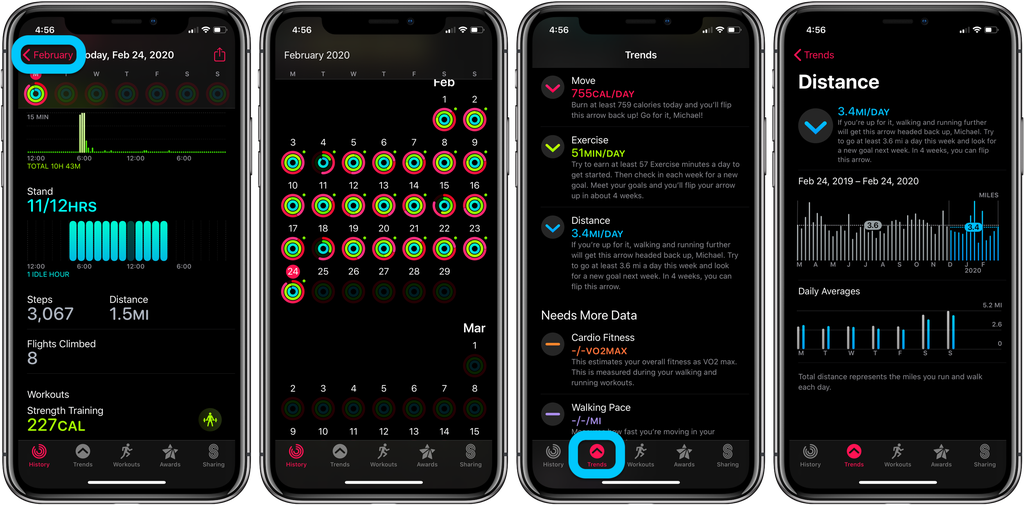 如何在 Apple Watch 上追踪步数、距离及爬楼层数？
