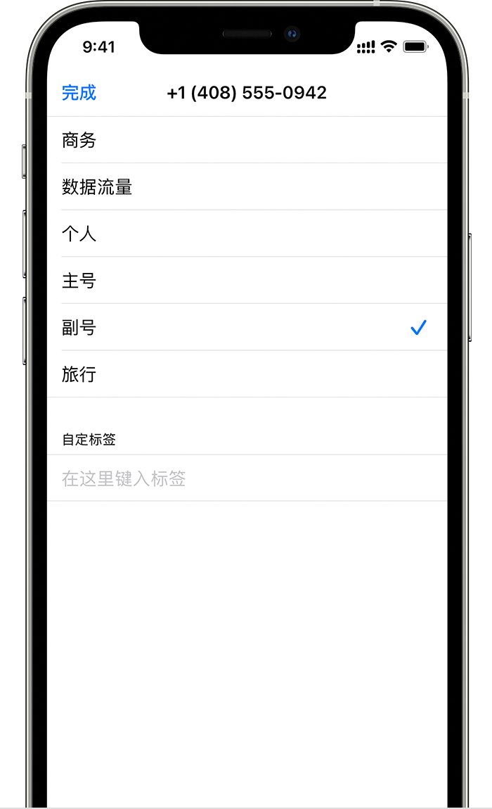 为 iPhone 12 双卡设置标签：支持自定义标签和 emoji 表情