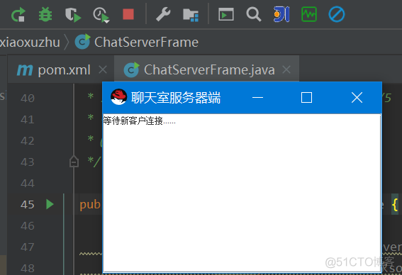 【第100题】JAVA高级技术-网络编程19（简易聊天室14：聊天室客户端)_开发语言