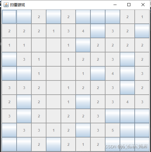 《Java 核心技术 卷1》 笔记 第九章扩展 总结扫雷小项目（2） 扫雷图像+无雷区域扩展+数字提示_ico_04