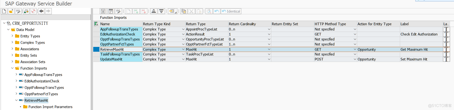 SAP SEGW 事物码里的 Function Import_调用函数