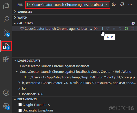 游戏开发35课 cocoscreator 配置代码编辑器 断点调试_cocos2d_10