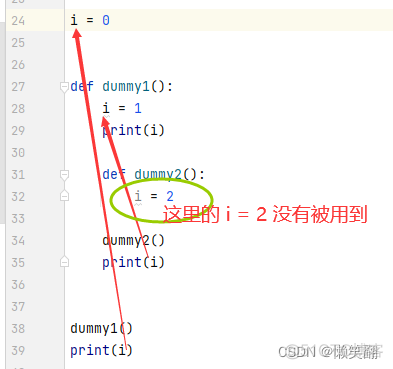 Python 局部变量global，全局变量local ，非局部变量nonlocal ，Enclosing function locals作用域_作用域_03