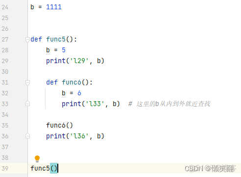 Python 局部变量global，全局变量local ，非局部变量nonlocal ，Enclosing function locals作用域_python_07