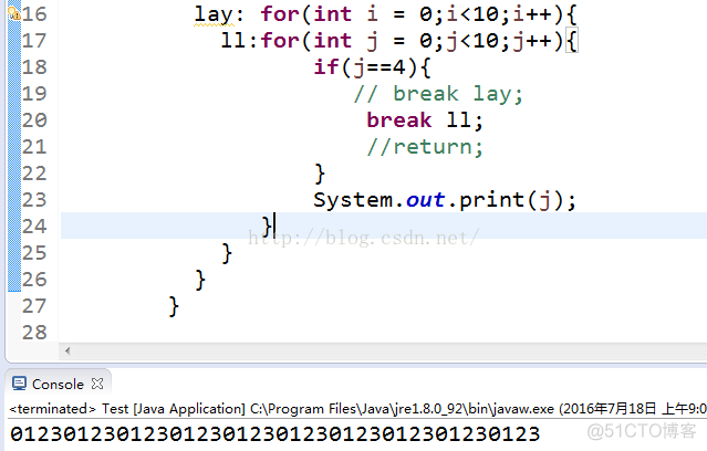 java中特殊的流程控制语句（break,continue,return）_return