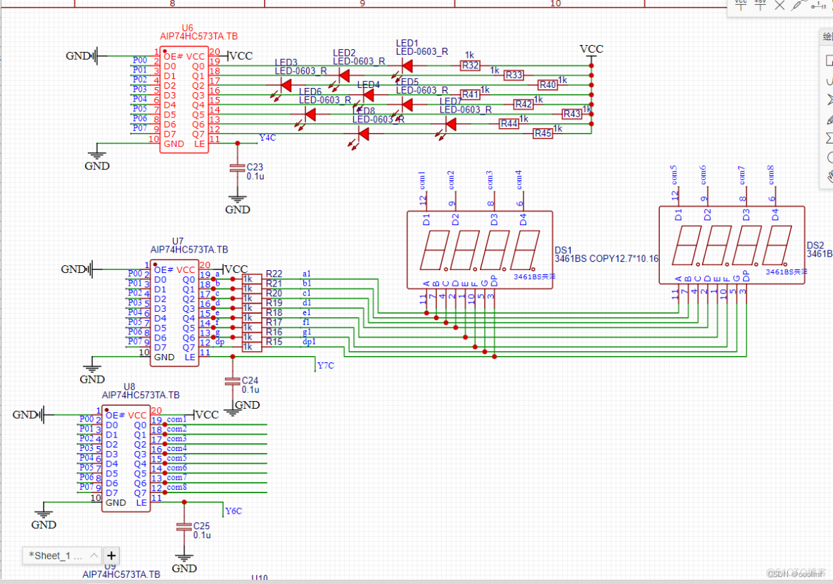 LQB小板焊接V3版本的小板原理图，PCB图，注意事项和步骤_矩阵键盘_07