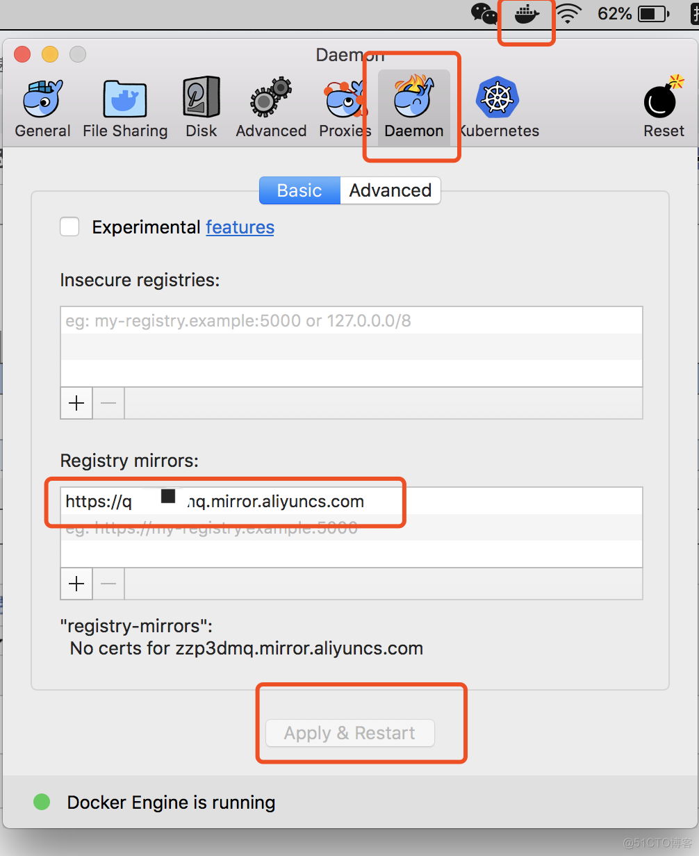docker在mac下安装及配置阿里云镜像加速_docker