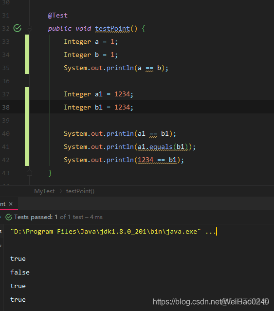 Java Integer类型比较问题_复用