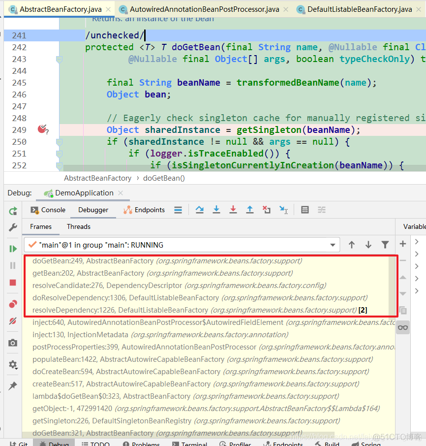 Spring--循环依赖的原理(二)--打断点分析_后端_11