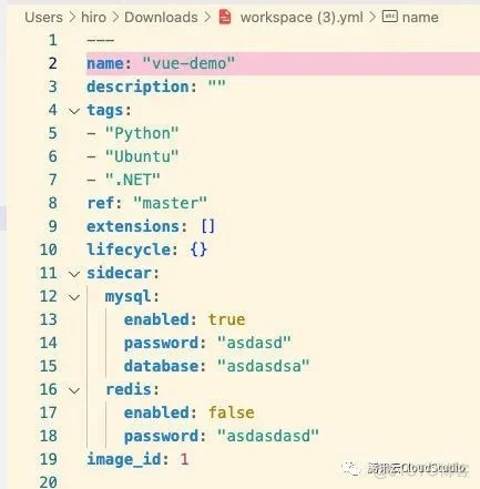 Cloud Studio高阶玩家：强大的YAML模板_mysql_06