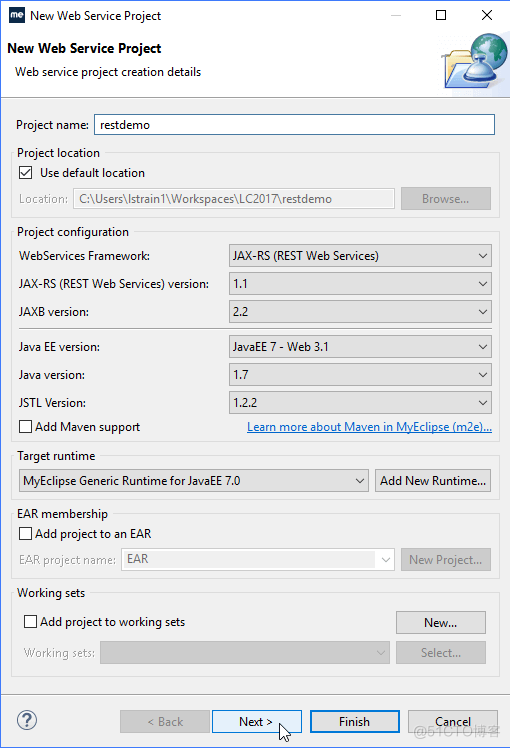 Java IDE MyEclipse 使用教程：创建一个新的 REST Web 服务_eclipse