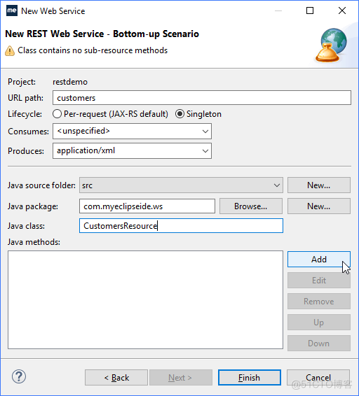 Java IDE MyEclipse 使用教程：创建一个新的 REST Web 服务_eclipse_06