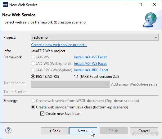 Java IDE MyEclipse 使用教程：创建一个新的 REST Web 服务_java开发工具_05