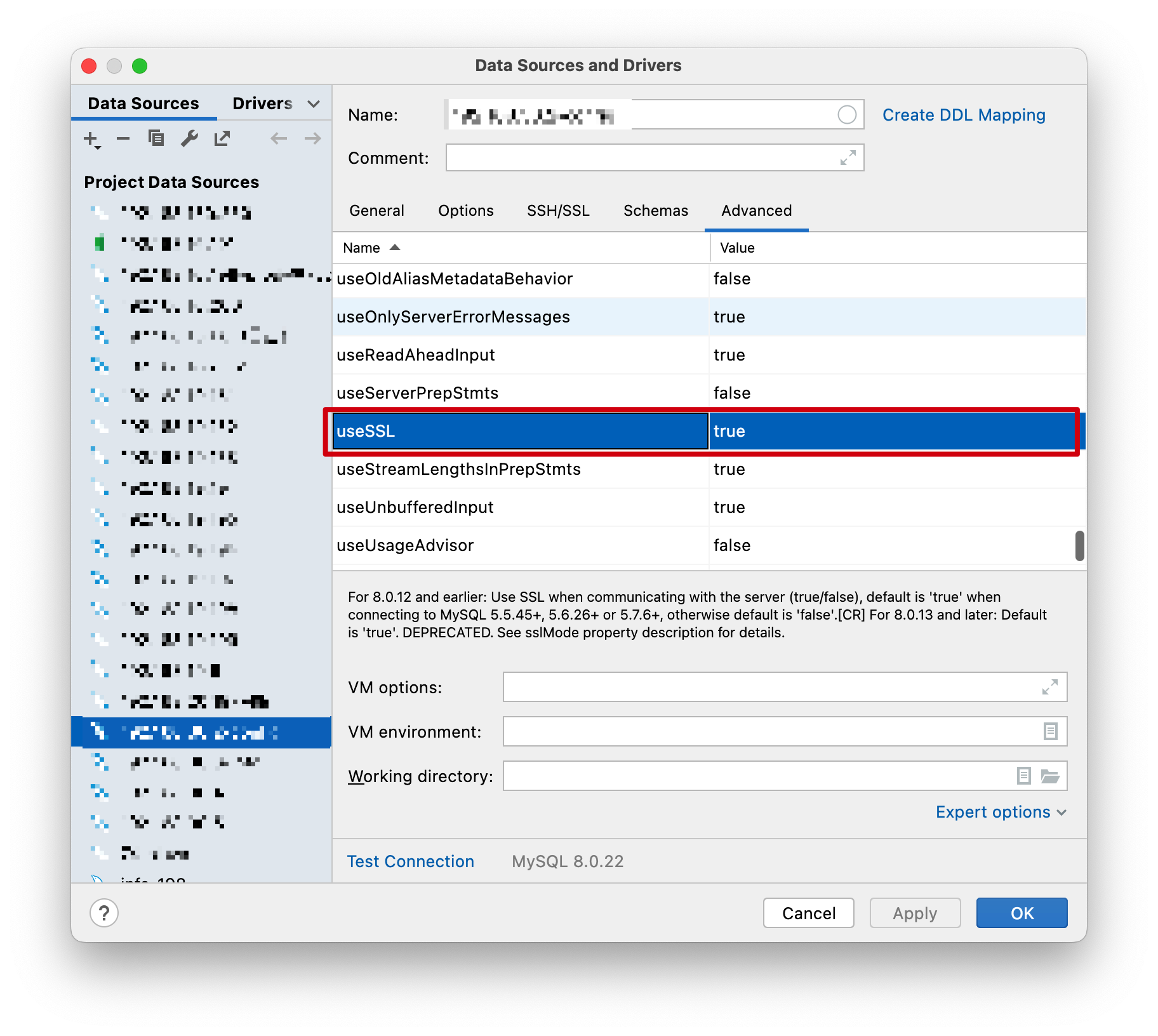 DataGrip连接Mysql报08S01解决方案