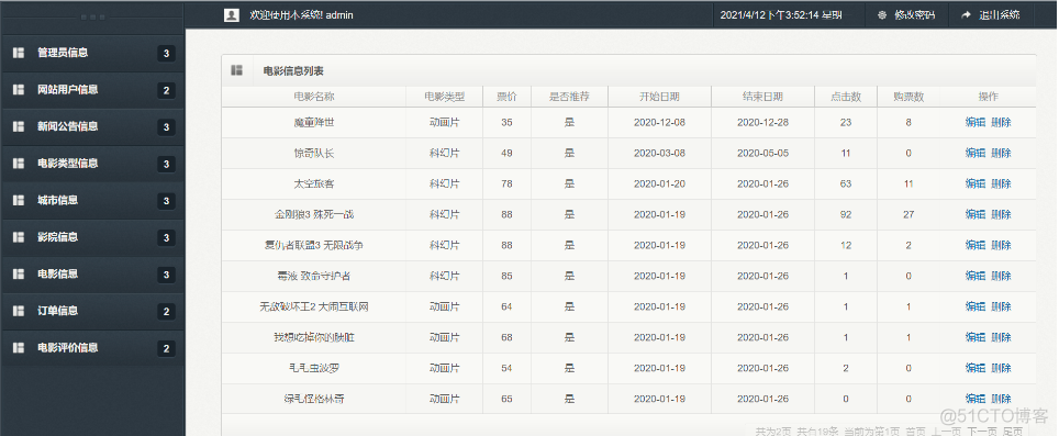 基于java Springmvc+mybatis 电影院售票管理系统设计和实现以及文档_java项目系统_07