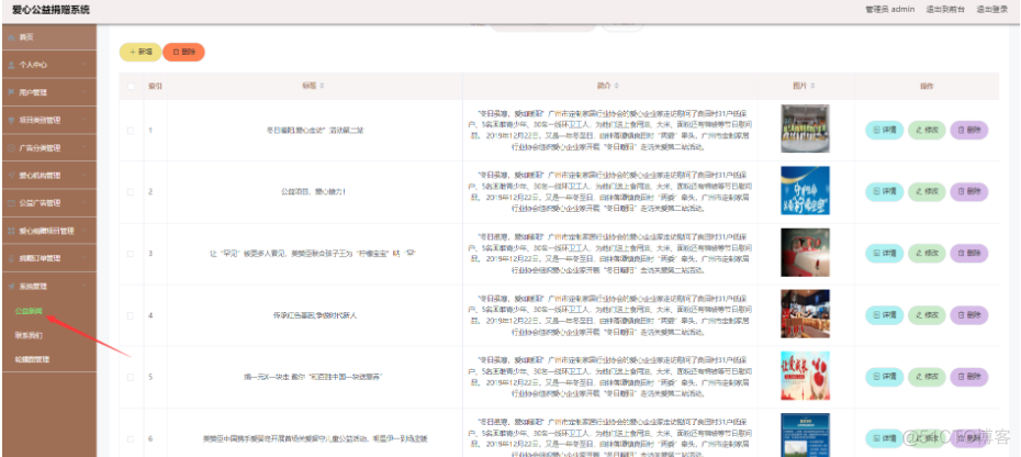 基于Java+SpringBoot+vue+element实现爱心捐赠平台系统_vue.js_20