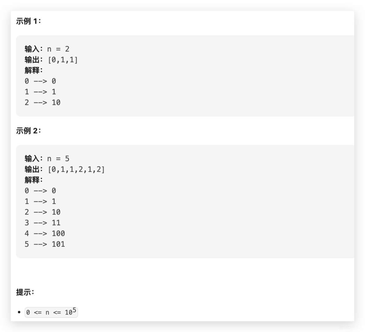 【LeeCode】338. 比特位计数_i++