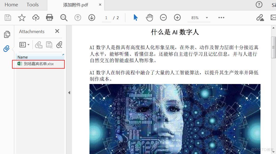 如何通过Java应用程序添加或删除 PDF 中的附件 _Java_02