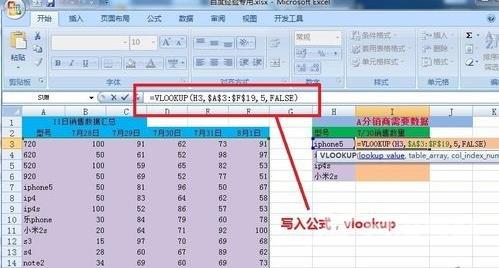 vlookup怎么用,自由互联小编教你excel vlookup怎么用