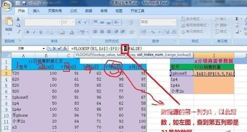 vlookup怎么用,自由互联小编教你excel vlookup怎么用