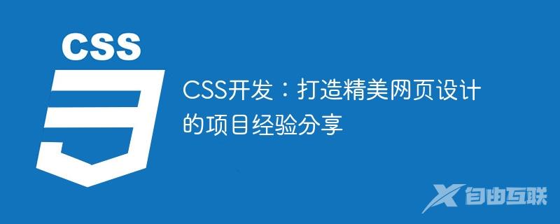 CSS开发：打造精美网页设计的项目经验分享