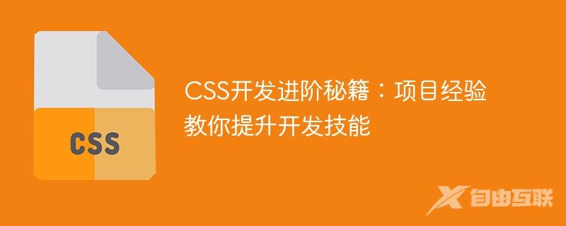 CSS开发进阶秘籍：项目经验教你提升开发技能