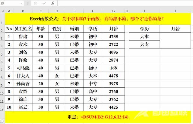 excel函数公式大全求和（求和函数的使用方法及实例）(11)