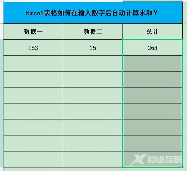 excel表格自动求和怎么弄（excel设置输入好数字自动求和的方法）(5)