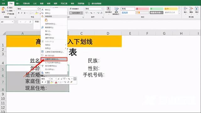 Excel插入下划线怎么操作（关于Excel中录入下划线的方法）(3)