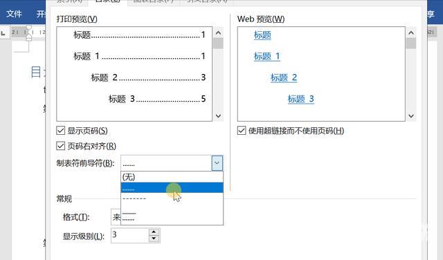 目录中的省略号怎么打（word中插入目录中的省略号步骤）(2)