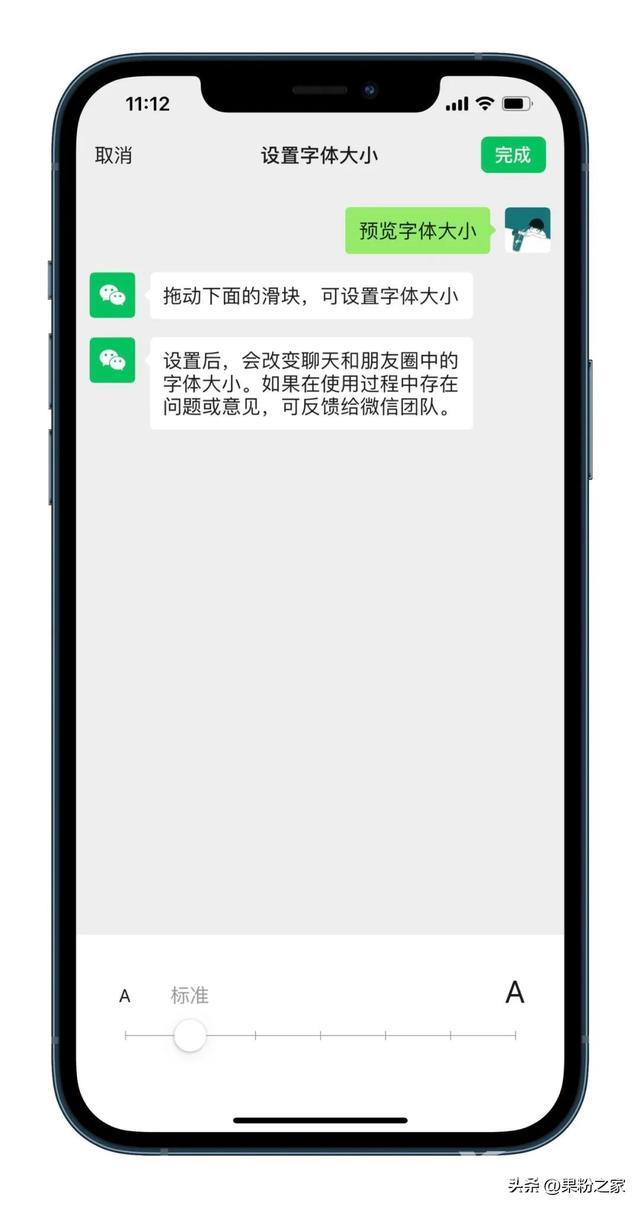 微信字体怎么设置大小（iPhone快速调节字体大小的方法）(3)