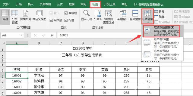 冻结单元格怎么操作（Excel冻结单元格的操作技巧）(3)