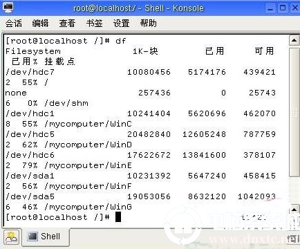 怎么使用df命令查看Linux磁盘空间？