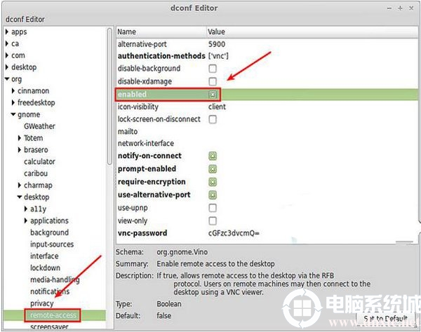 Linux Mint Cinnamon下使用vino-server配置桌面共享的步骤