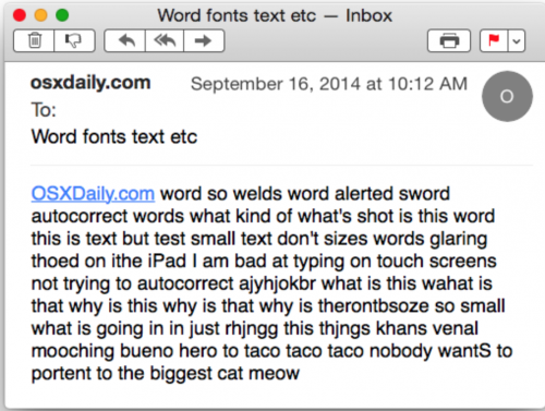 MacOS修改邮件字体大小
