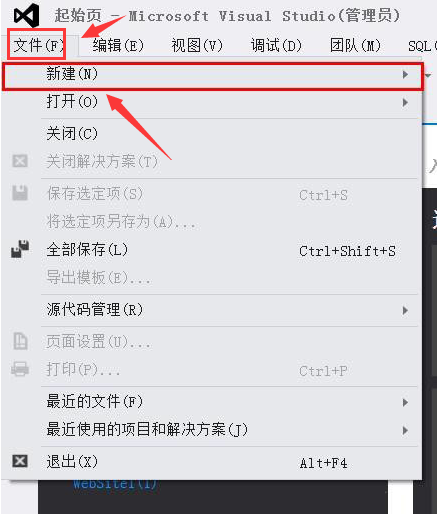 Visual Studio怎么新建网站?Visual Studio添加空网站步骤介绍截图