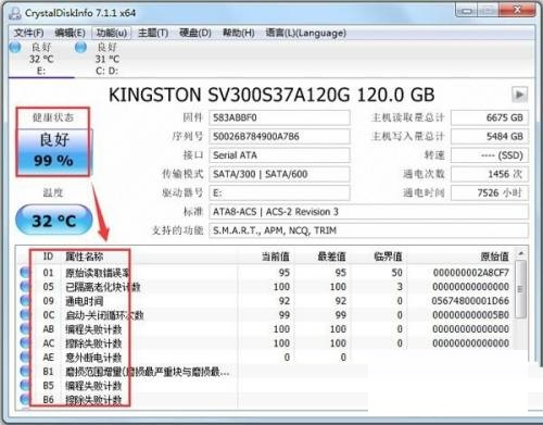 CrystalDiskInfo参数怎么查看？CrystalDiskInfo参数查看教程截图