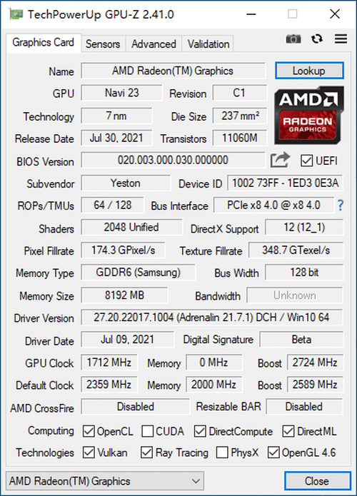 AMD RX 6600XT游戏显卡怎么样?AMD RX 6600XT游戏显卡评测截图