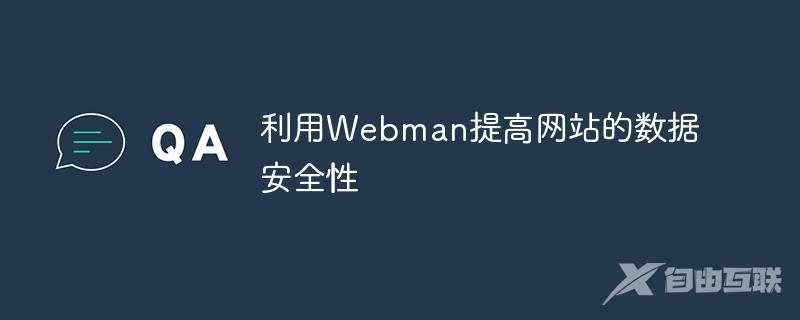 利用Webman提高网站的数据安全性