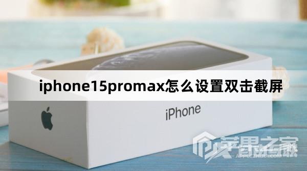iphone15promax如何设置双击截屏