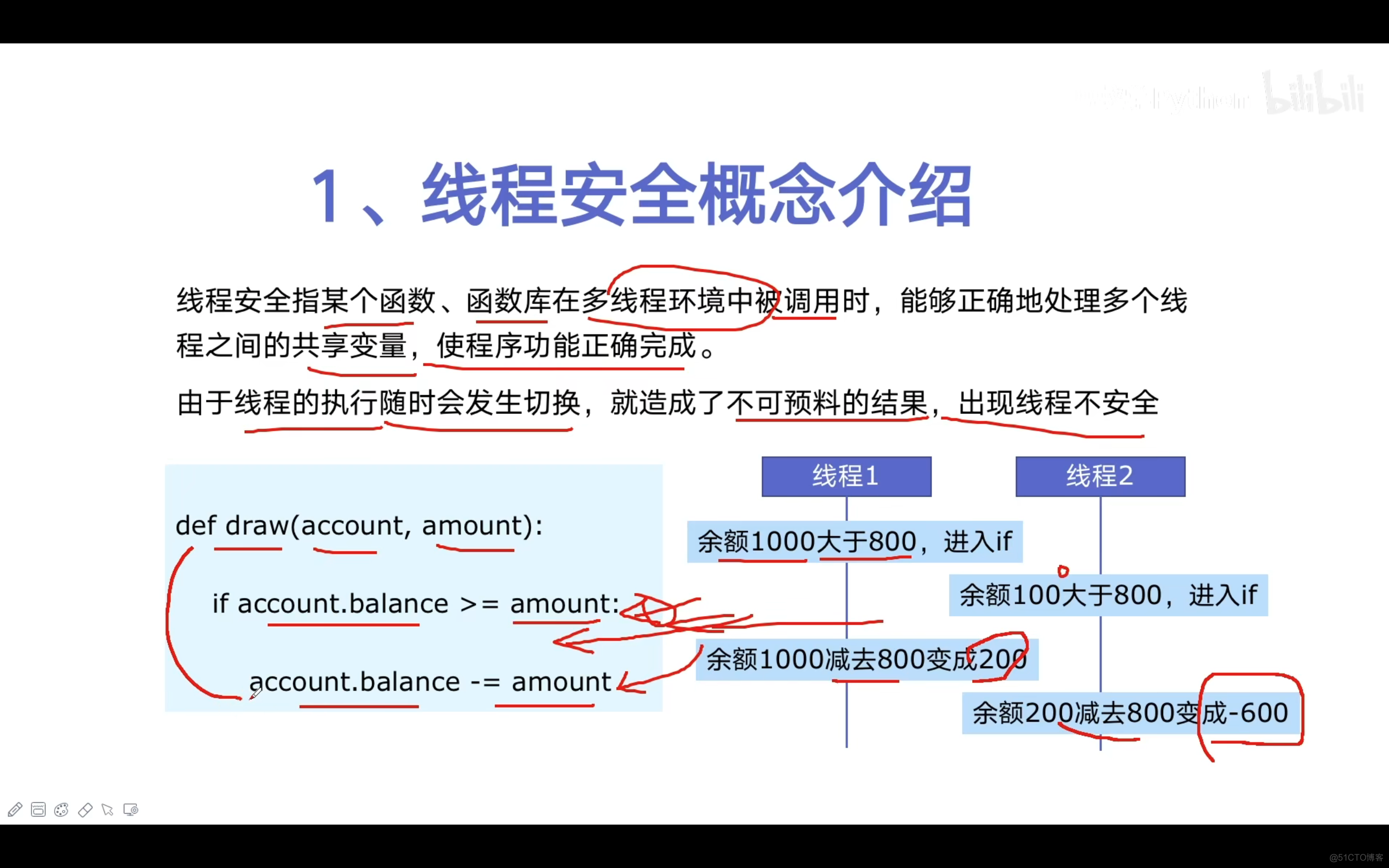 python并发编程实战（六）：线程安全问题以及Lock解决方案_加锁