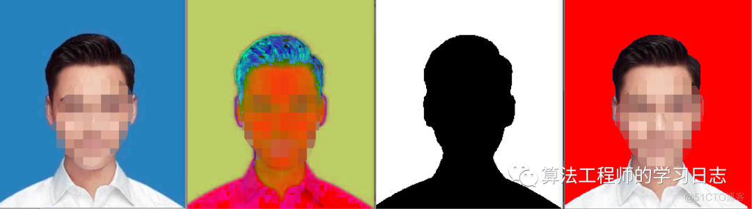Python OpenCV给证件照换底色_二值化_07