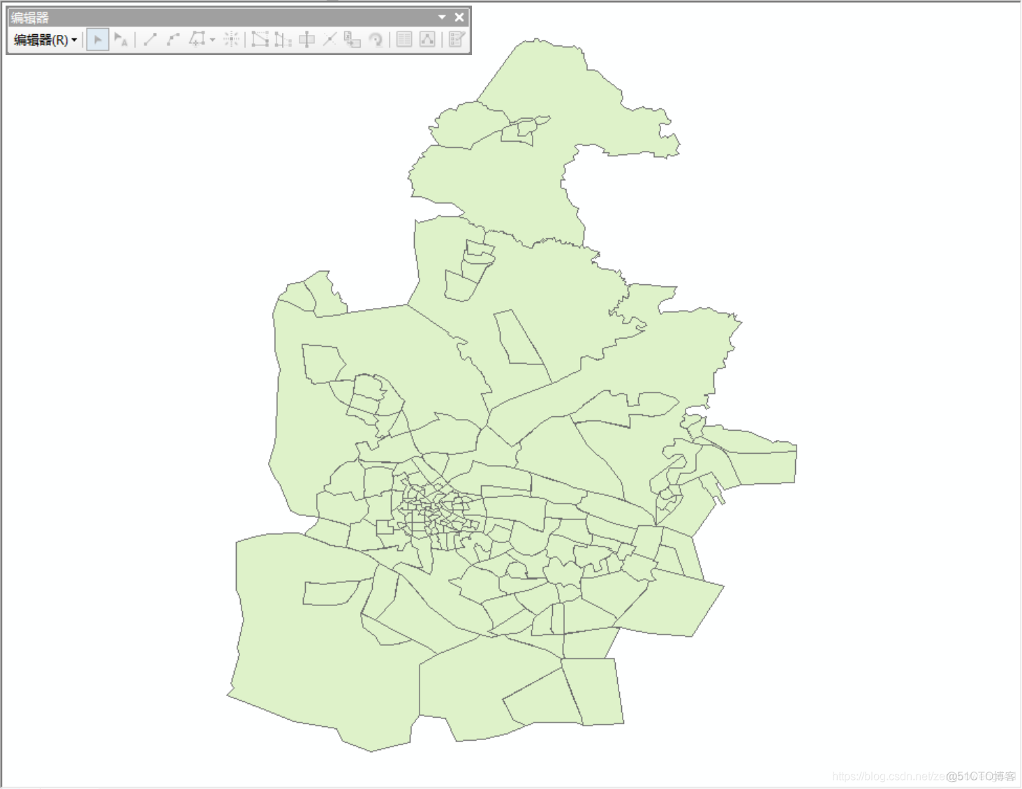 python for ArcGIS 绘制天津市板块地图_板块