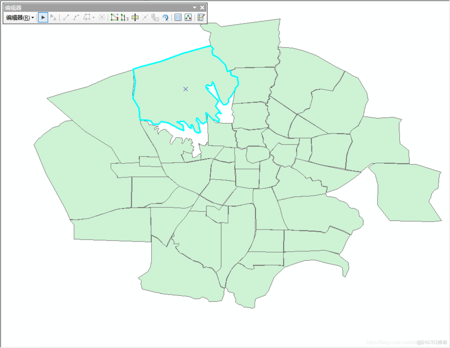 python for ArcGIS 绘制合肥市板块地图_地产