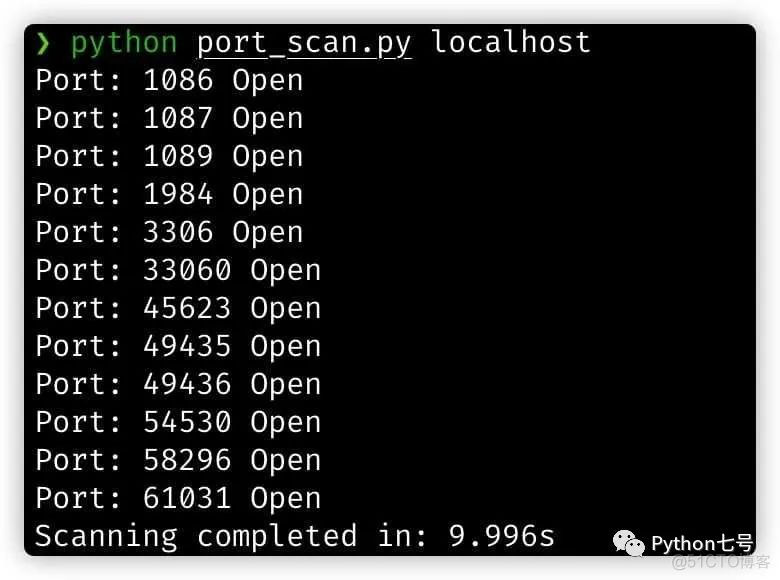20 行代码编写一个简单的端口扫描器_运维