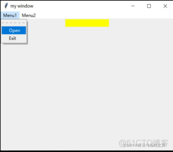 Tkinter实现窗口菜单栏_窗口大小
