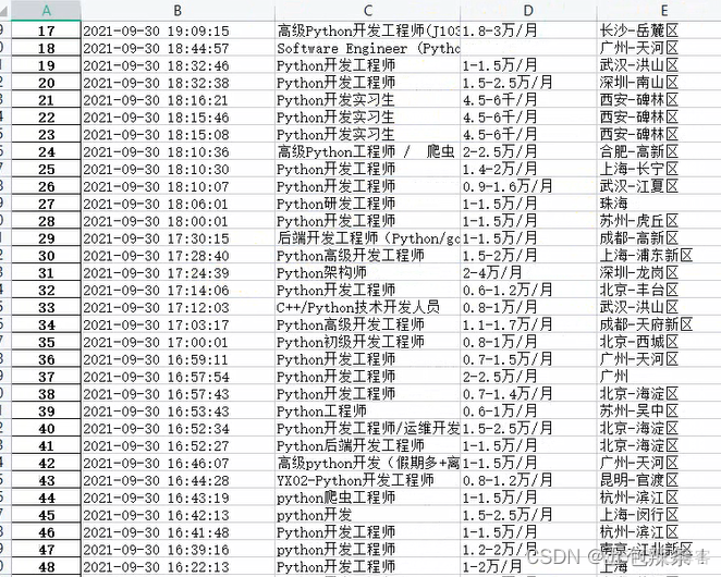 Python案例篇：爬取分析大型招聘网站Python岗_程序人生_07