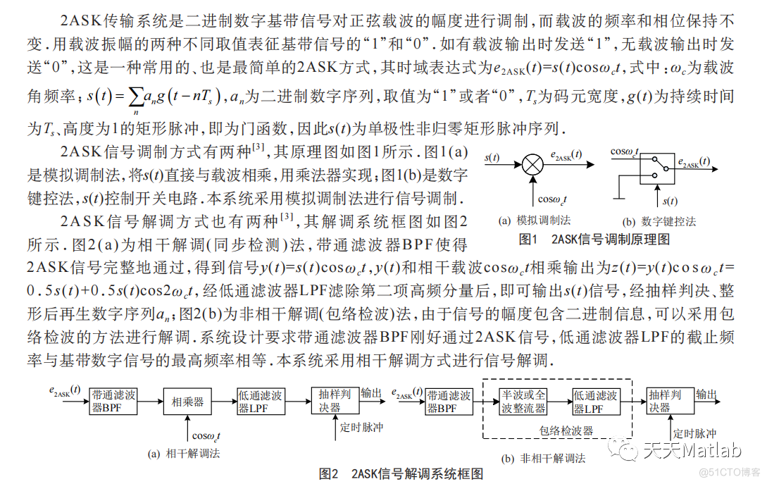 【数字信号调制】基于2ASK实现数字信号振幅调制与解调含Matlab源码_图像处理