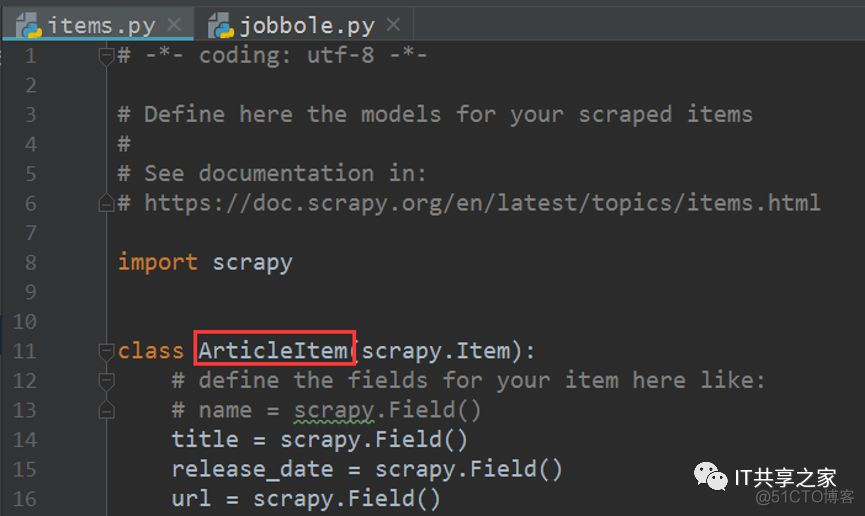 手把手教你进行Scrapy中item类的实例化操作_实例化_02