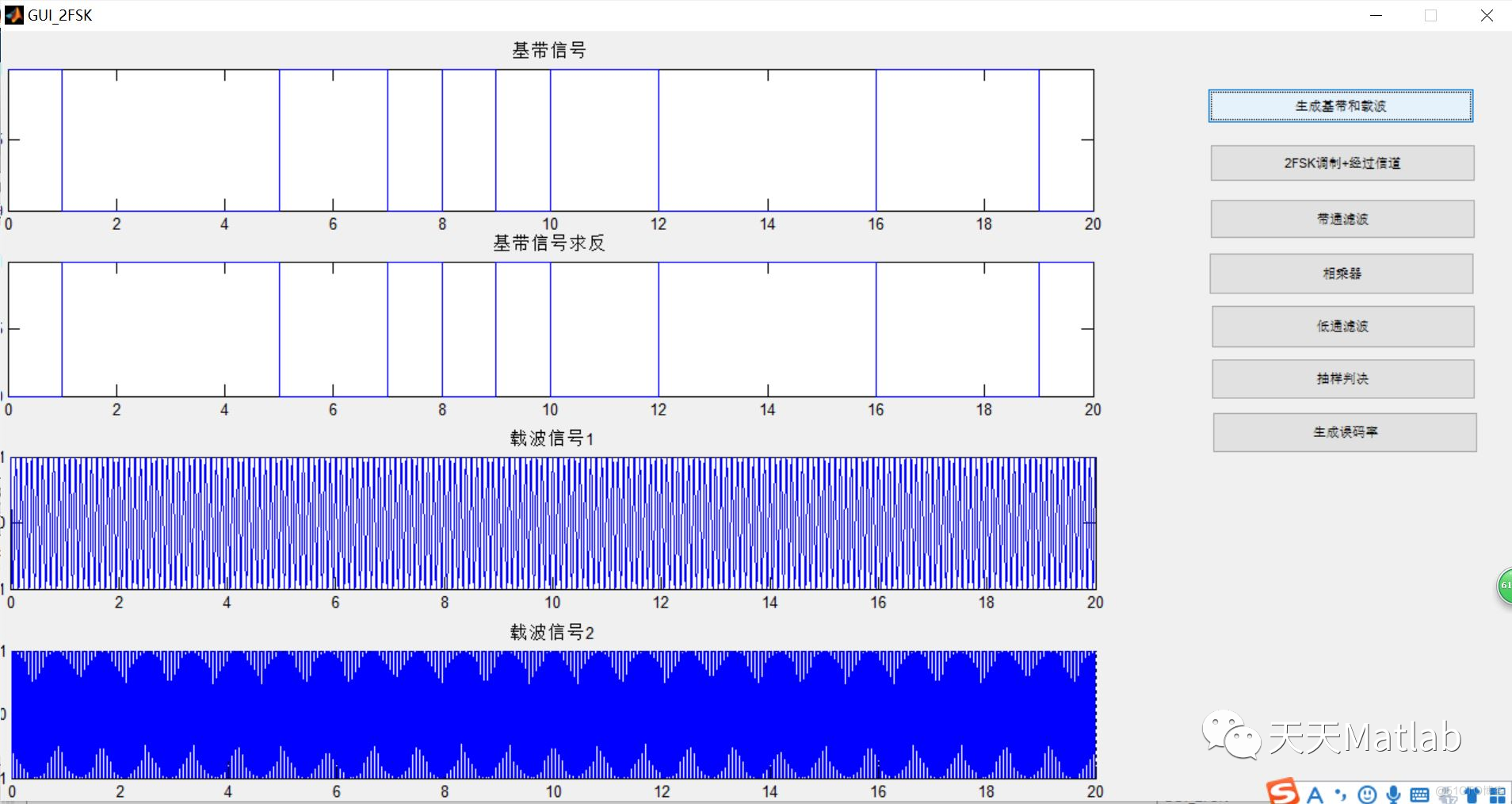 【数字信号调制】基于FSK实现信号调制解调含Matlab源码_ide